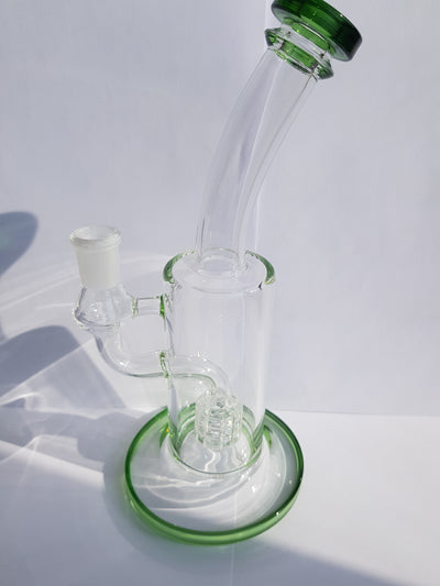 Green Glass Water Bubbler
