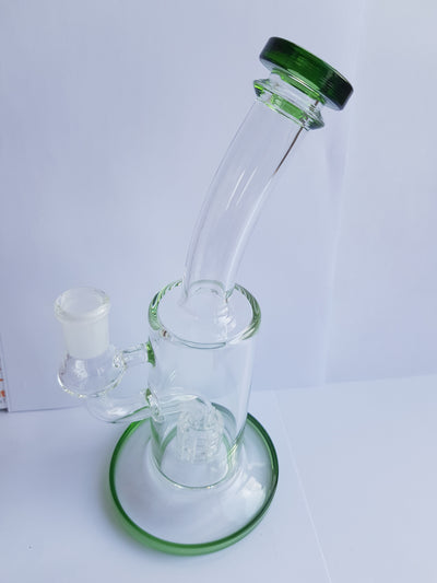 Green Glass Water Bubbler