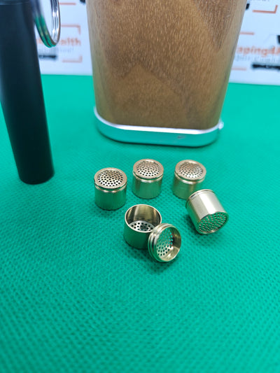 5 x GOLD Plated Dosing Capsules with Caddy for Tinymight 2