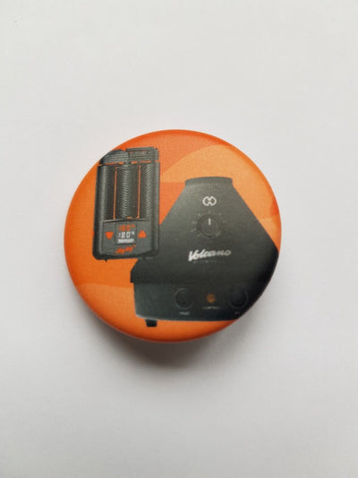 Branded Button Badge Pin 3 x 37mm Orange