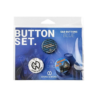 Branded Button Badge Pin 3 x 37mm Blue